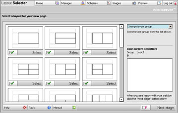 wordserver - template selection